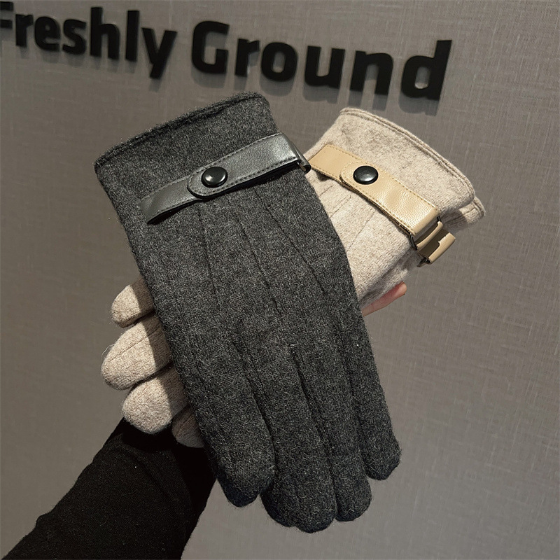 Wool Glove Lined - Handschoenen Heren Wol Fleece gevoerd Touchscreen