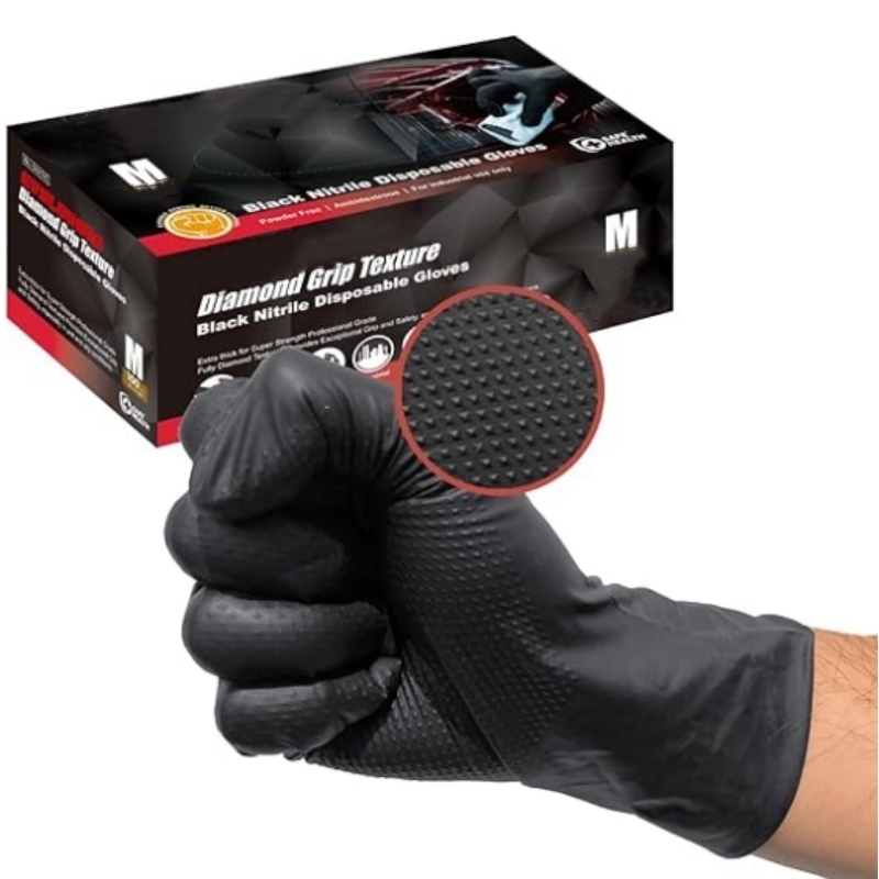 Nitrile Mechanic Glove - 8 Mil Heavy Duty Zwarte Nitril