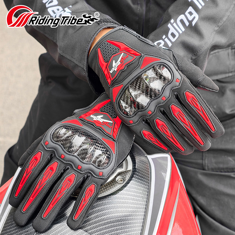 Motorcycle Glove Knuckle - RidingTribe motorhandschoenen Nieuwe zomermotorhandschoenen - Anti-impact