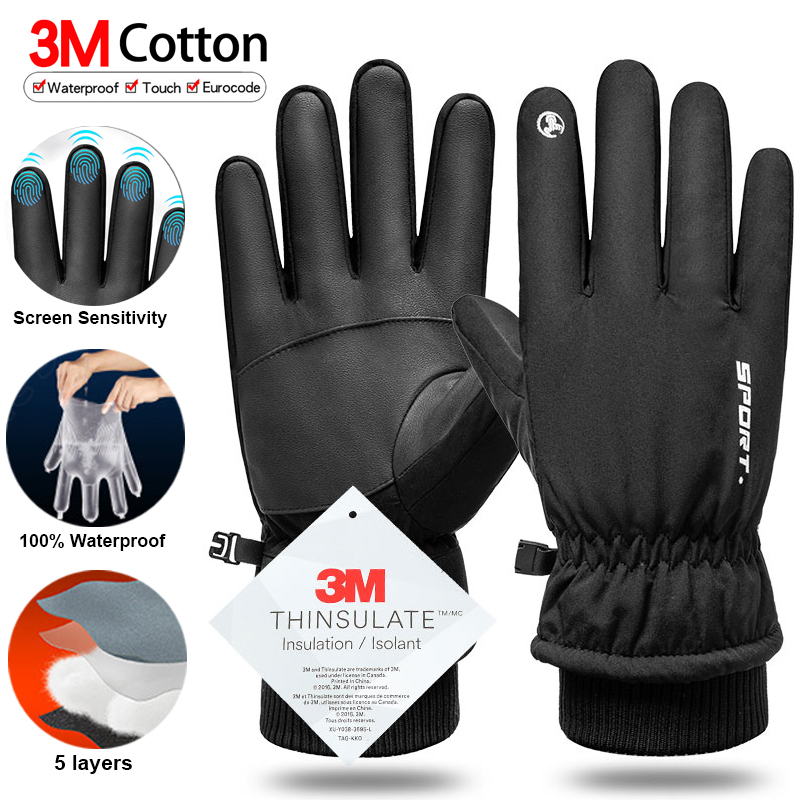Ski Glove Waterproof - Thermische winterfietsen skihandschoenen buitensporten hardlopen motorfiets