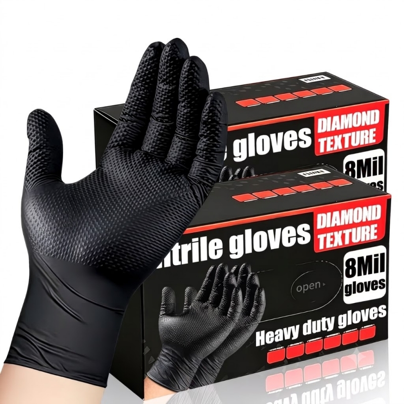 Zware zwarte industriële nitri - Nitrile Mechanic Glove recensie en prijs