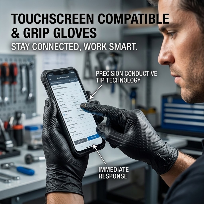 Zware zwarte industriële nitri - Nitrile Mechanic Glove recensie en prijs