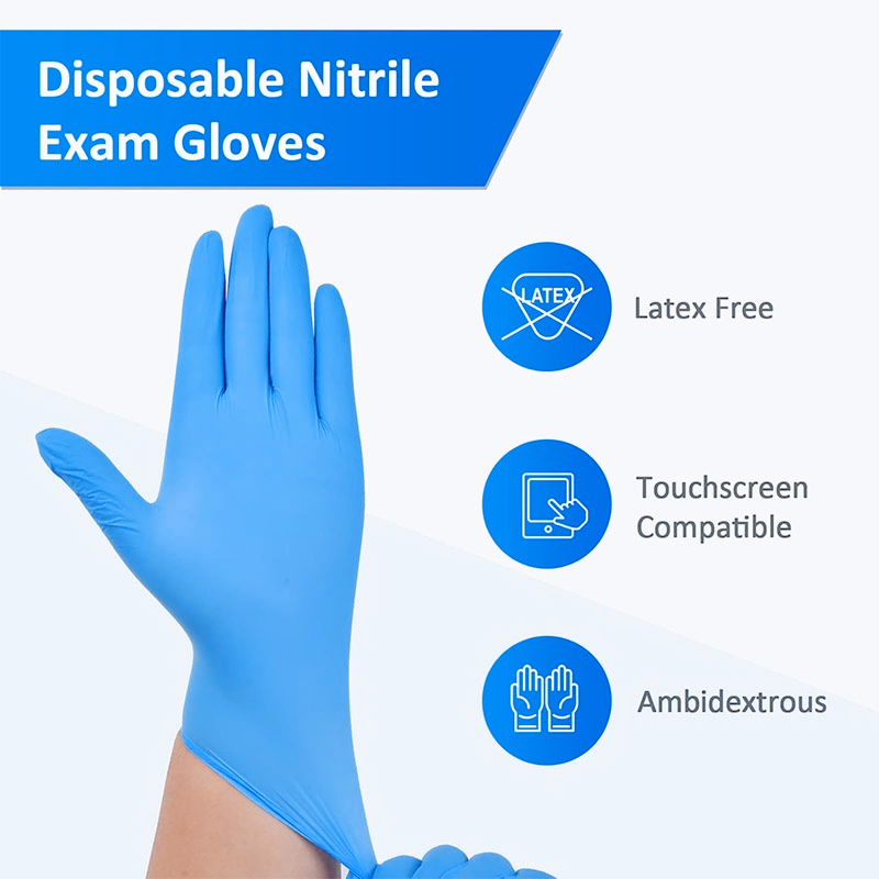 100 STKS Blauwe nitril wegwerp - Nitrile Mechanic Glove recensie en prijs