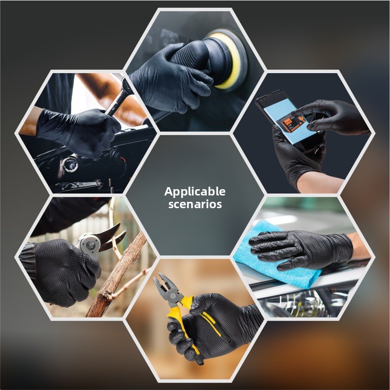 Zware, diamantpatroon nitril h - Nitrile Mechanic Glove recensie en prijs