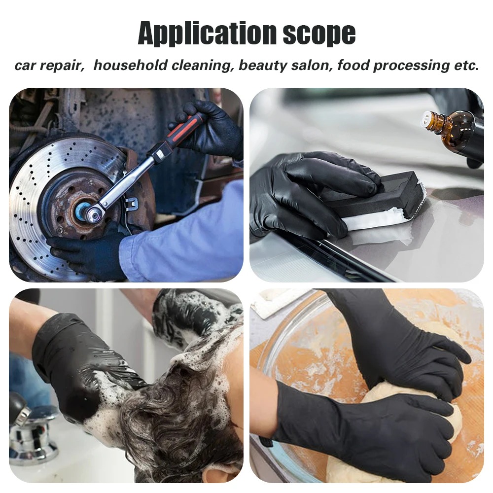 Zwarte wegwerp nitrilhandschoe - Nitrile Mechanic Glove recensie en prijs