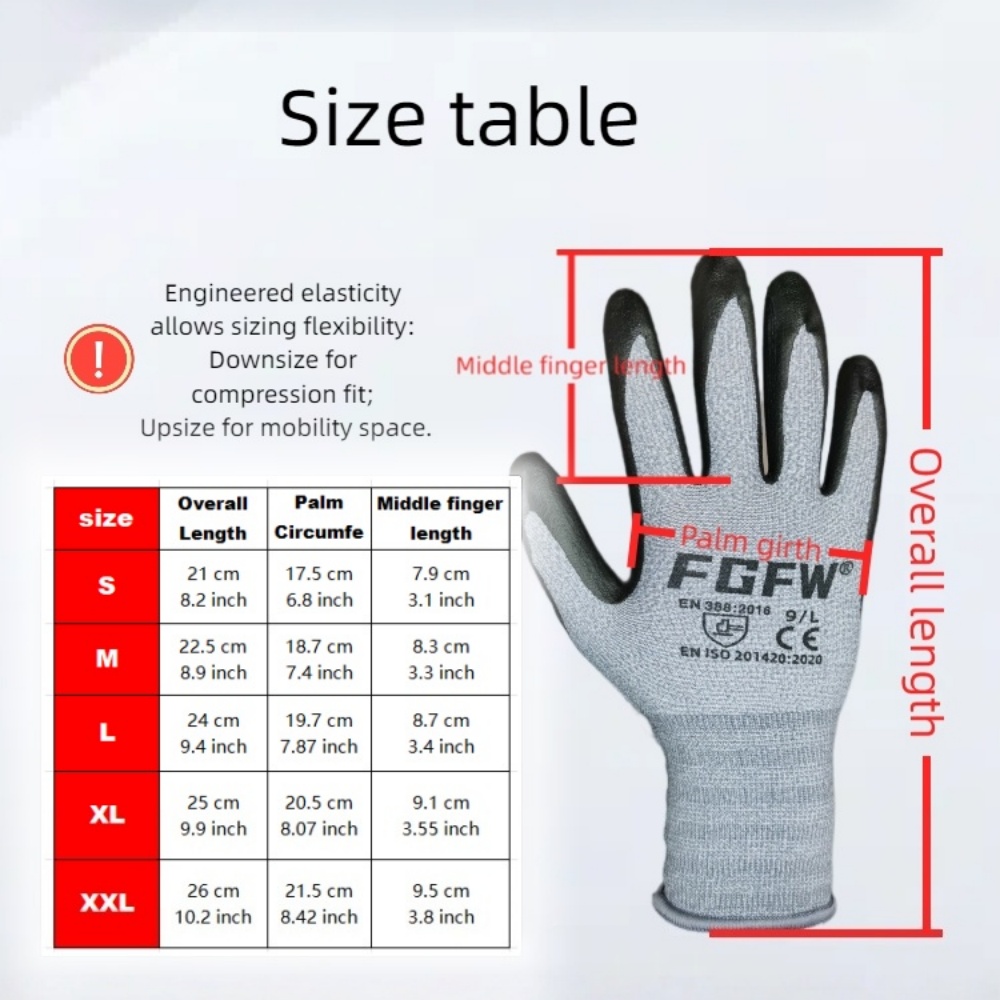 3 paar zachte ademende spandex - Nitrile Mechanic Glove recensie en prijs
