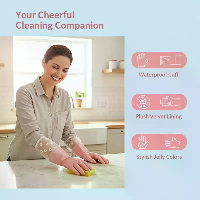 Bloemenpatroon Huishoudelijke  - Rubber Glove Cleaning recensie en prijs