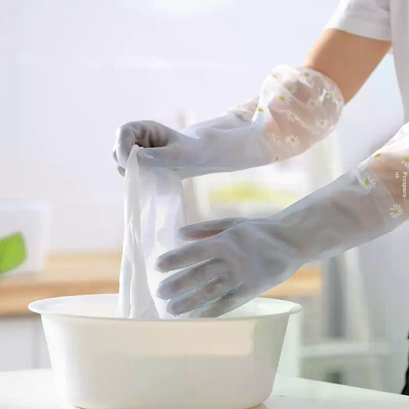 Bloemenpatroon Huishoudelijke  - Rubber Glove Cleaning recensie en prijs