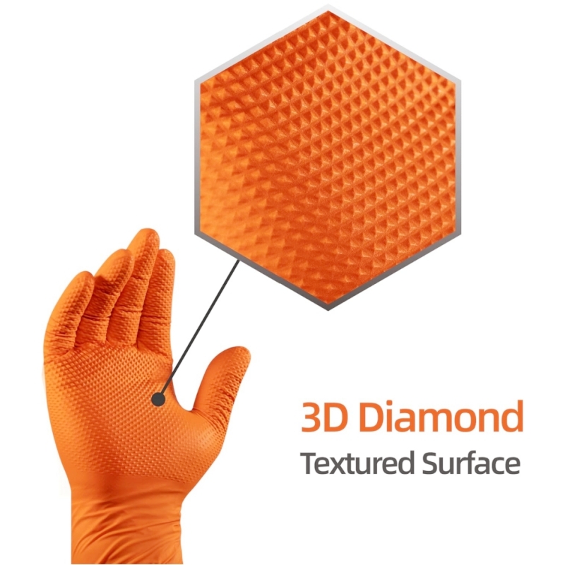 8 Mil Heavy Duty Oranje Nitril - Nitrile Mechanic Glove recensie en prijs